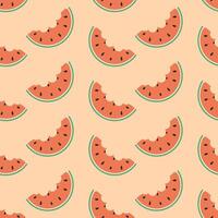 Watermelon Seamless Pattern, watermelon slice vector