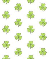 Seamless pattern of hand drawn shamrock vector