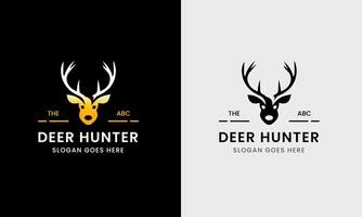 Deer logo, deer hunter logo icon, leaf with deer icon, deer hunter with gun, deer sunrise, deer round icon shape for company, vector