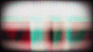 a television screen with a glitch line background loop animation video