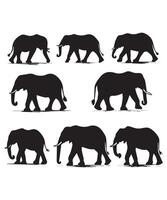 Elephant icons collection vector