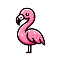 cute flamingo icon character png