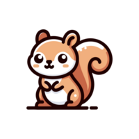 cute squirrel icon character png