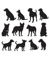 Dog silhouettes design vector