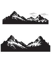 mountain silhouette icon set for logo vector