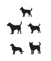 Dog silhouettes design vector