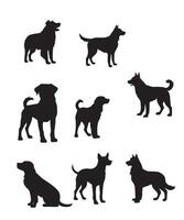 Dog silhouettes design vector