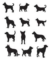 Dog silhouettes design vector