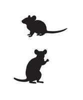 rat silhouettes design vector