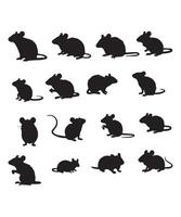 rat silhouettes design vector