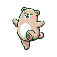 carino orso danza icona personaggio png