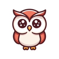 cute owl icon character png