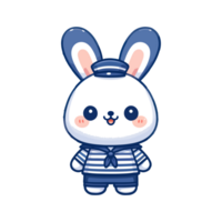 söt kanin sjöman ikon karaktär png