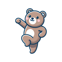 carino orso danza icona personaggio png