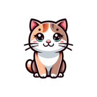 cute cat icon character png