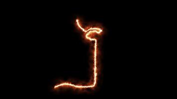 Self drawing animation one continuous line draw, logo, antique door key, Blazing flame, energy, fire video