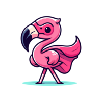 schattig flamingo held icoon karakter png