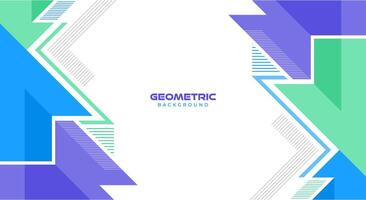 Flat geometric colorful background vector