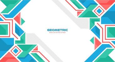 Colorful flat design geometric background vector