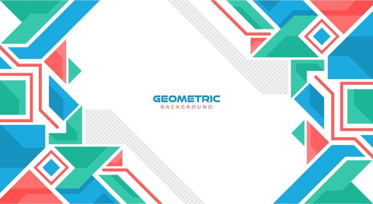 Colorful flat design geometric background