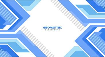 Blue flat design geometric background vector