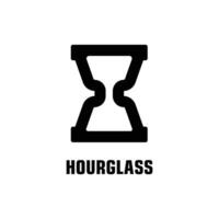 hourglass or logo design isolated sign symbol illustration - high quality line style icon vector