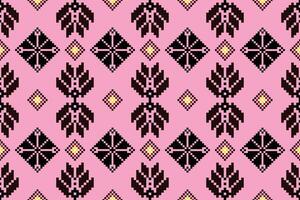 Pixel fabric pattern ethnic oriental traditional design for clothing fabric textile seamless pattern fabric print vector