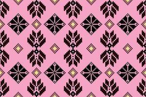 Pixel fabric pattern ethnic oriental traditional design for clothing fabric textile seamless pattern fabric print vector