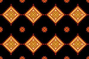 Pixel pattern ethnic oriental traditional design fabric pattern textile African Indonesian Indian seamless Aztec style abstract illustration vector