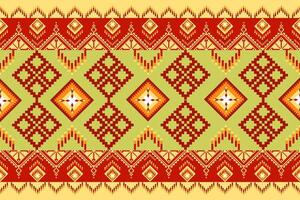 Pixel fabric pattern ethnic oriental traditional design for clothing fabric textile seamless pattern fabric print vector