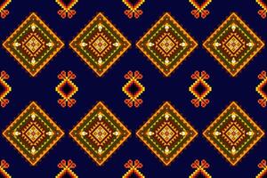 Pixel pattern ethnic oriental traditional design fabric pattern textile African Indonesian Indian seamless Aztec style abstract illustration vector