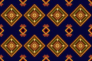 Pixel pattern ethnic oriental traditional design fabric pattern textile African Indonesian Indian seamless Aztec style abstract illustration vector