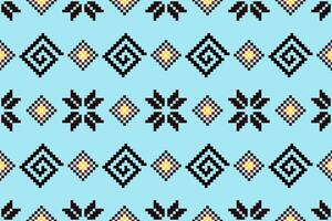 Pixel fabric pattern ethnic oriental traditional design for clothing fabric textile seamless pattern fabric print vector
