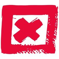 Cross mark single 3 on a background, illustration. vector