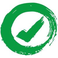 Tick, Checkmark single on a background, illustration. vector