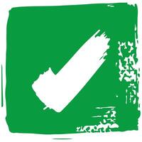 Tick, Checkmark single 1 on a background, illustration. vector