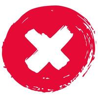 Cross mark single on a background, illustration. vector