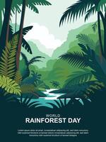 World Rainforest Day background. vector