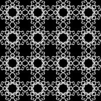 Seamless texture in the form of a white geometric abstract pattern on a black background vector