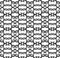 Black abstract fantasy pattern on white background vector