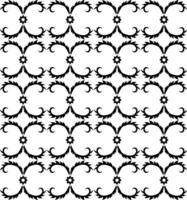 Black abstract seamless pattern in the form of leaves and flowers on a white background vector