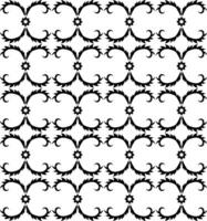 Black abstract seamless pattern in the form of leaves and flowers on a white background vector