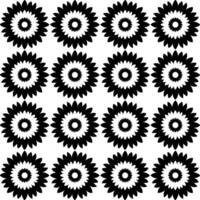 Seamless floral monochrome pattern on white background vector