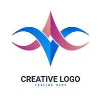 creative logo, abstract type, two color gradation vector