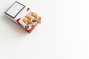 A close up image of a packet of cigarettes.Isolated photo