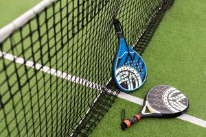 Paddle tennis racket and ball photo