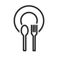 spoon and fork icon illustration design template vector