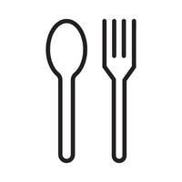 spoon and fork icon illustration design template vector