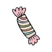 Cute candy color clipart. Hand drawn doodle illustration. vector