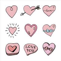 heart for valentine's day cards, posters, design. Hand drawn doodle illustration vector